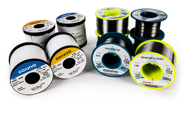 Припой трубчатый Солиус  Sn63Pb37 А02 0,8-1,2% - 0,5 мм (катушка 500 г)